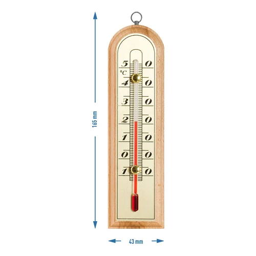 Стайен термометър със златна скала (-10°C до +50°C) 16 см - 2