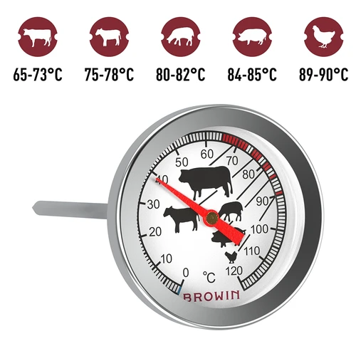 Термометър за печене на месо (0°C до +120°C) 12,5см - 9