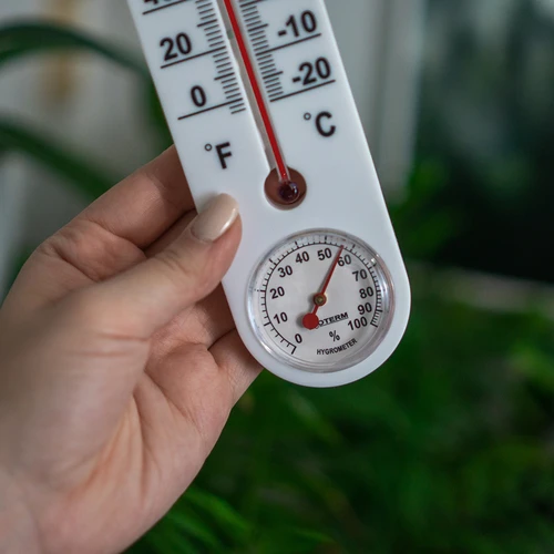 Универсален бял термометър с хигрометър (-20°C до +50°C) 25 см - 4
