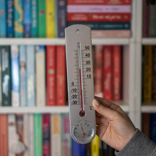 Универсален сребърен термометър с хигрометър (-30°C до +50°C) 25 см - 3