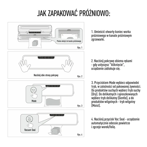 Вакуумен уред за пакетиране – многофункционален, черен - 9