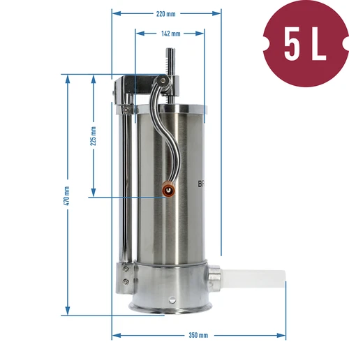 Вертикална пълначка за колбаси 5 kg - 10
