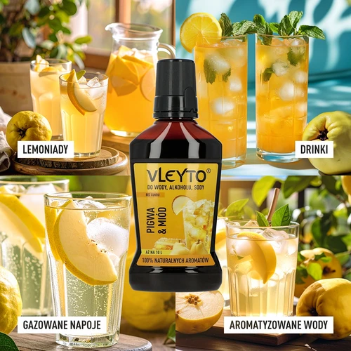 VLEYTO Дюля & Мед – вкусова есенция с натурални аромати, 250 мл - 7