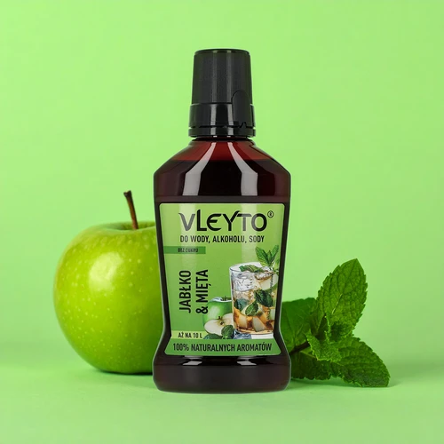 VLEYTO Мента & Ябълка – вкусова есенция с натурални аромати, 250 мл - 4