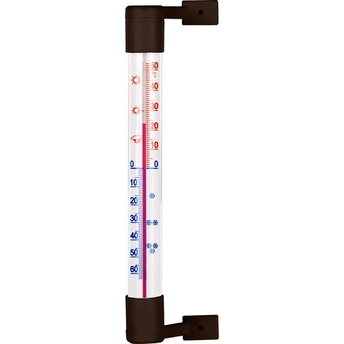 Външен термометър, кафяв (-50°C до +50°C), 18 см