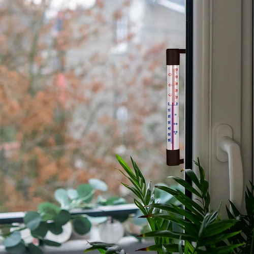 Външен термометър, кафяв (-50°C до +50°C), 18 см - 7
