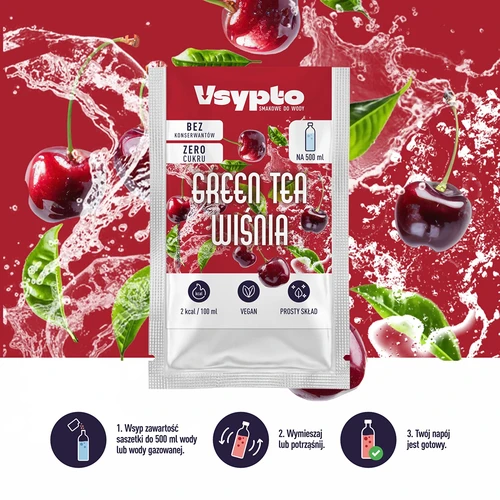 VSYPTO със вкус Зелен чай & Вишна, 3g - 6