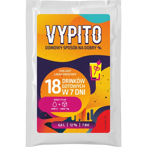 VYPITO 12%, саше за 18 коктейла - Chillout леко плодов, 126 г