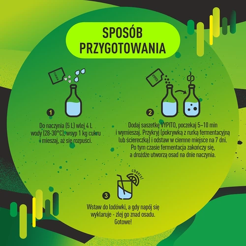 VYPITO 12%, саше за 18 коктейла - Енергийна напитка, 126 г - 5