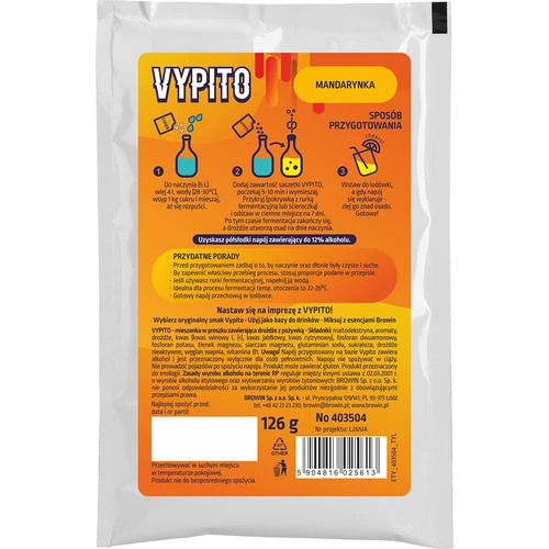 VYPITO 12%, саше за 18 коктейла - Мандарина, 126 г - 2