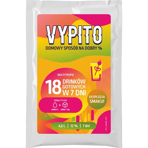 VYPITO 12%, саше за 18 коктейла – Multitropic, 126 г