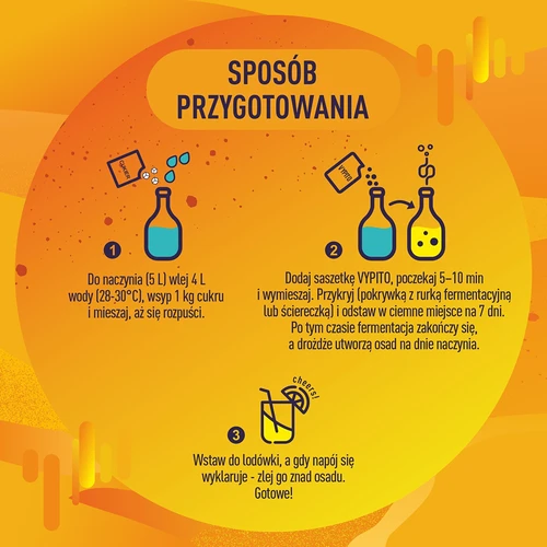 VYPITO 12%, саше за 18 коктейла - Портокал, 126g - 5
