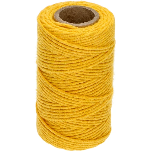 Жълт памучен шнур 2 mm/55 m/100 g