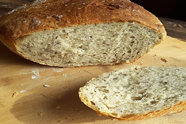 Пшеничен хляб с мая и ленено семе